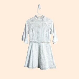 Selfie Leslie White Lace Mini Dress